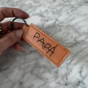 Llavero mensaje escrito